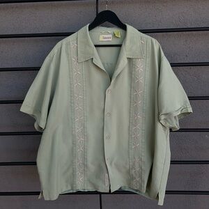 Cubavera Embroidered Big and Tall XXL Casual Button Down